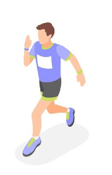 走り出すランナーのイラスト